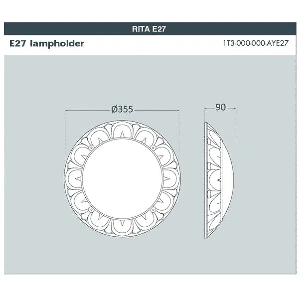 Rita Range Classical Round Bulkhead Lamp