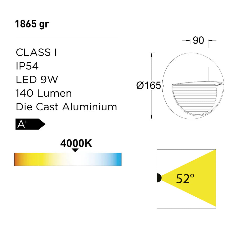 RADIUS Outdoor Wall Light - Lutec