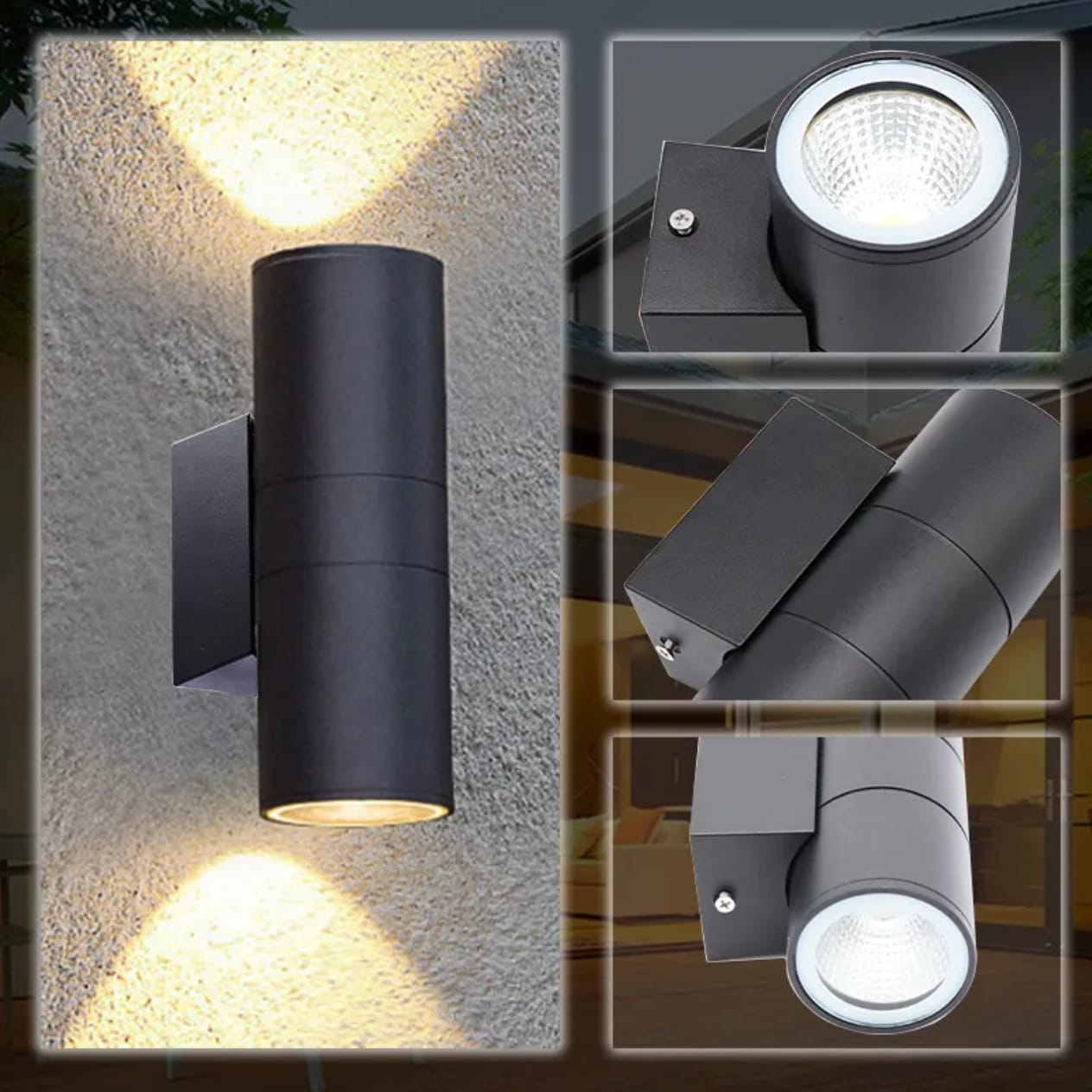 COB Up Down Dual-Head Cylinder Wall Light     (Small)