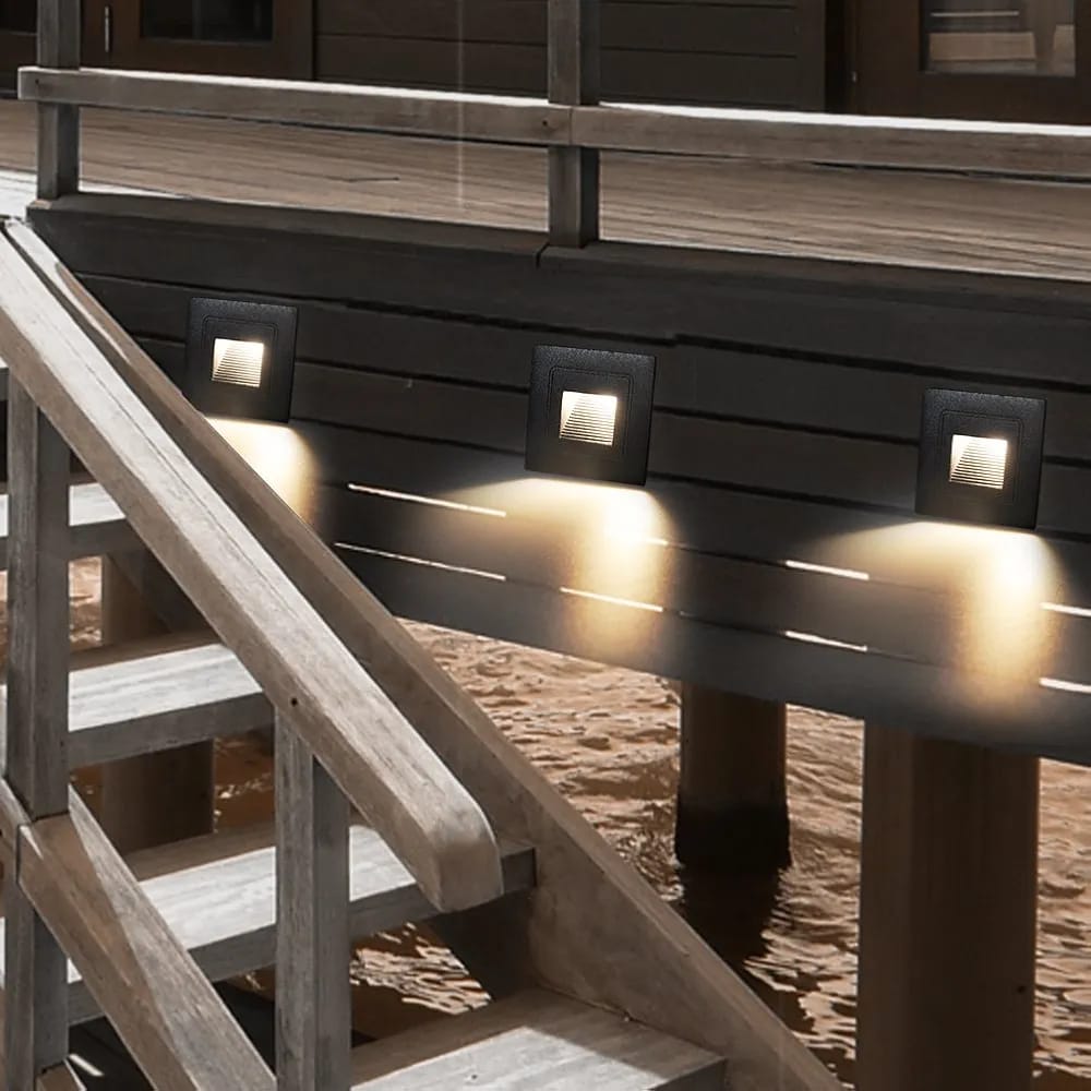 Square Recessed Water Proof LED Step Light IP65          (Small 2")