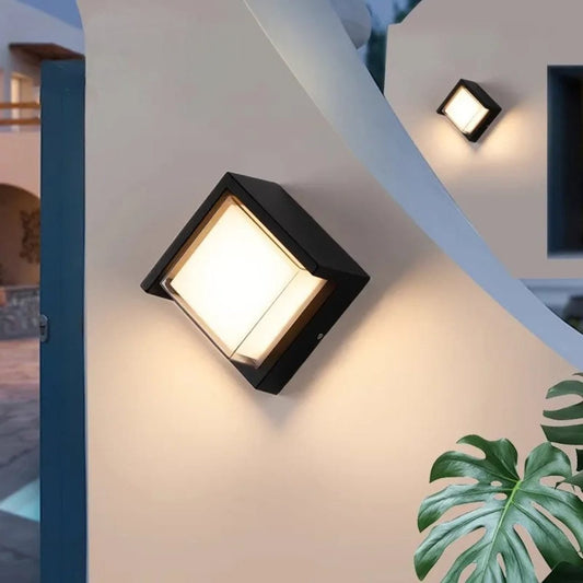 Modern Square Waterproof Outdoor Wall Light