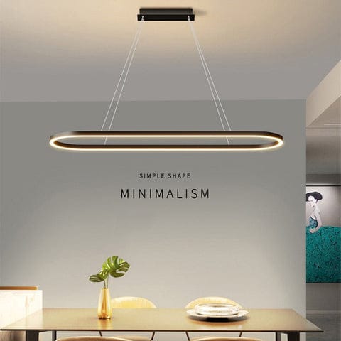 Modern Oval LED Chandelier (9362-BK)