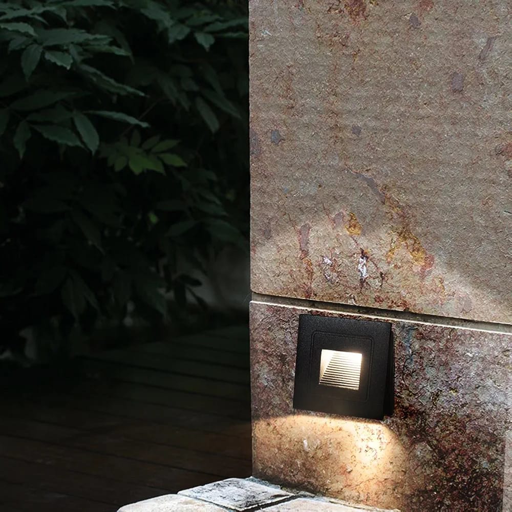Square Recessed Water Proof LED Step Light IP65          (Small 2")
