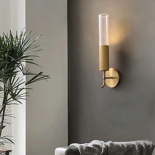 Modern Luxury Long Tube Candlestick Wall Light