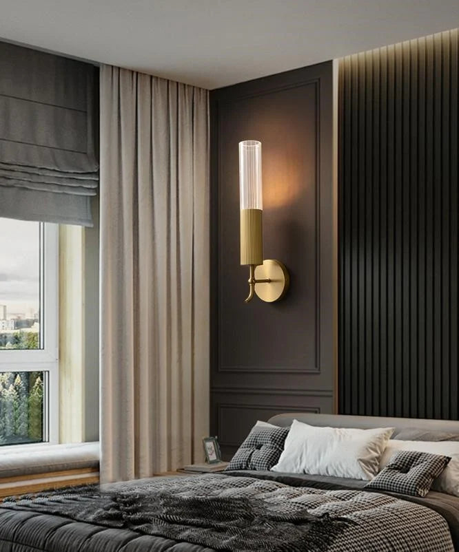 Modern Luxury Long Tube Candlestick Wall Light