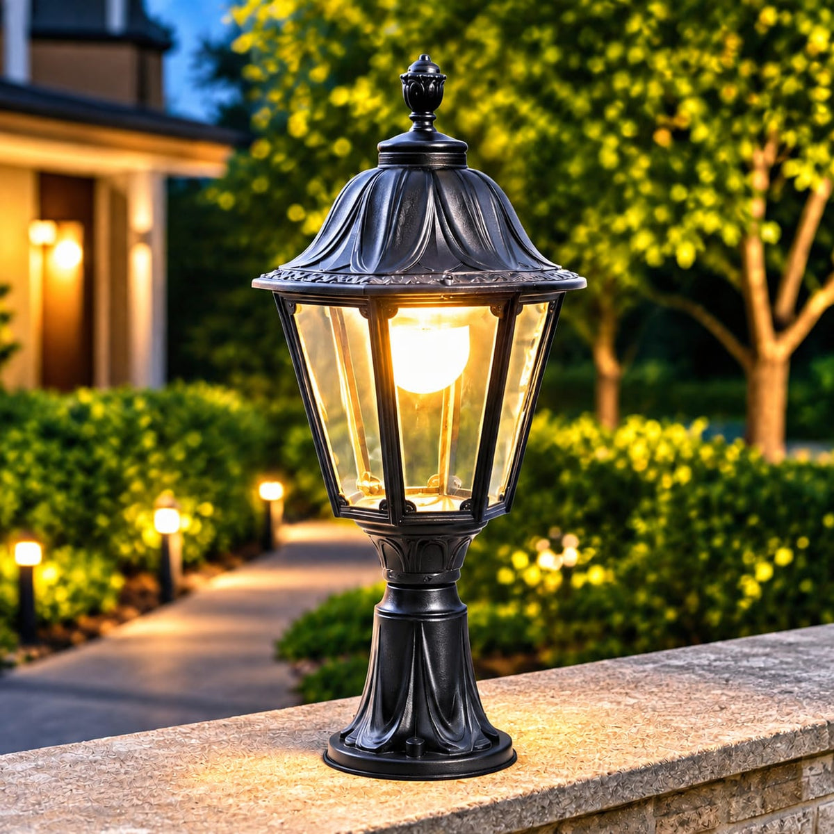 Lot Noemi Hexagonal  Gate Pillar Light (Made in Italy)
