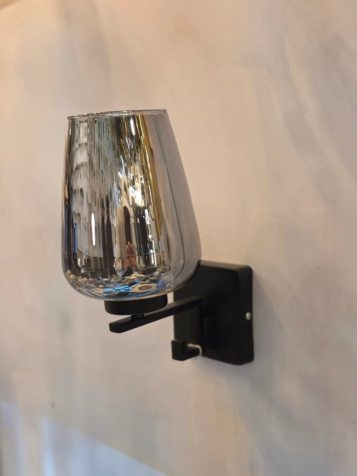 Smoky Single Head Glass Wall Light