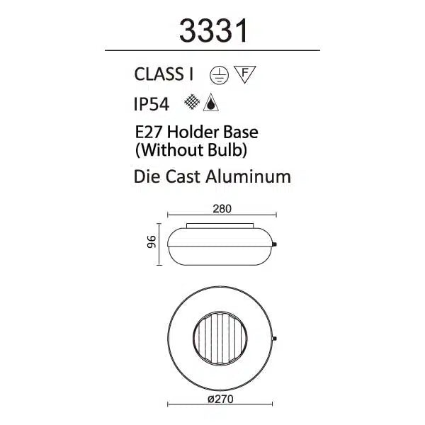 ORIGO Outdoor Wall Light-3331 Si