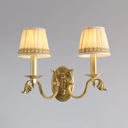 Traditional Vintage Lampshade Double Wall Light