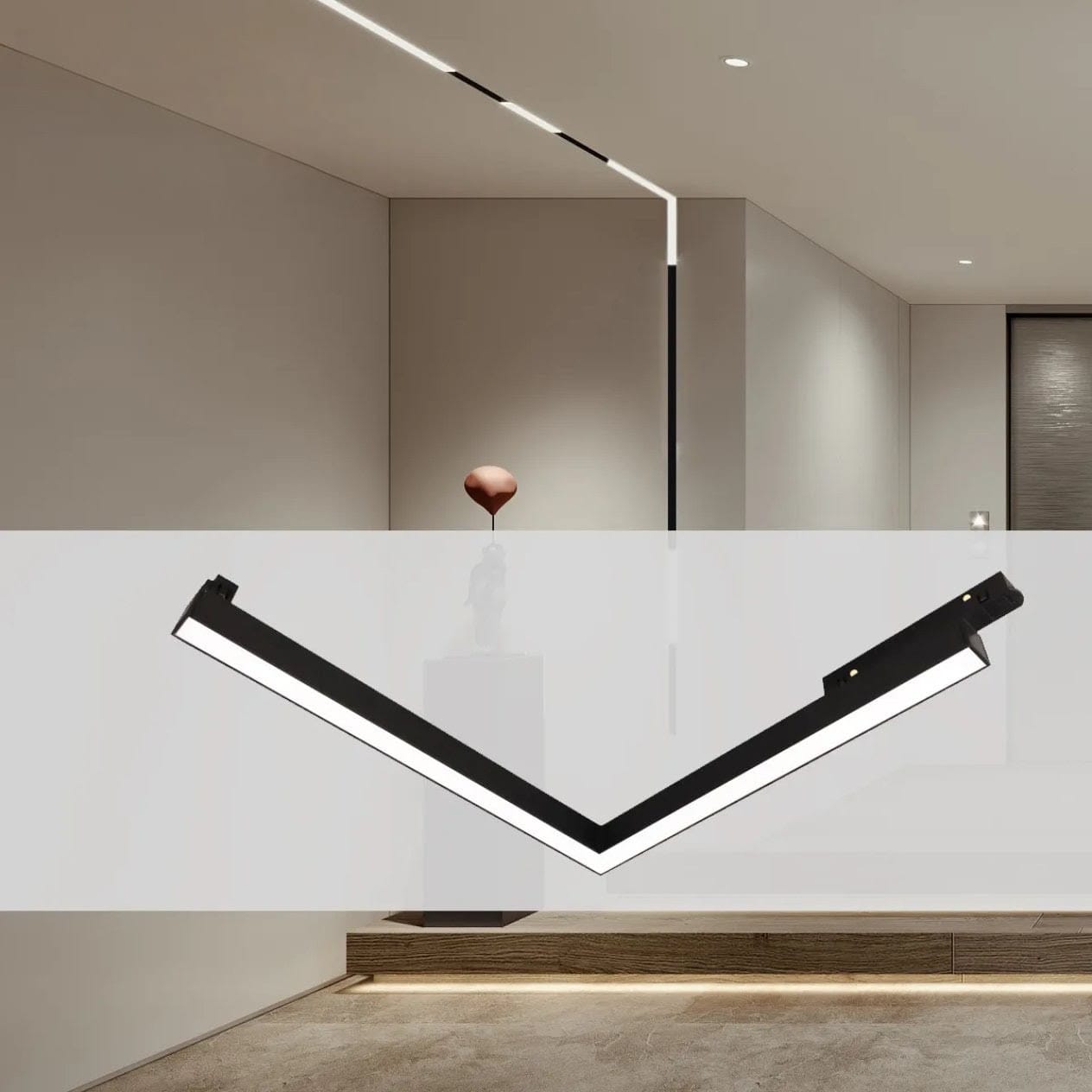 L Corner Straight 24w Magnetic SMD Linear Light