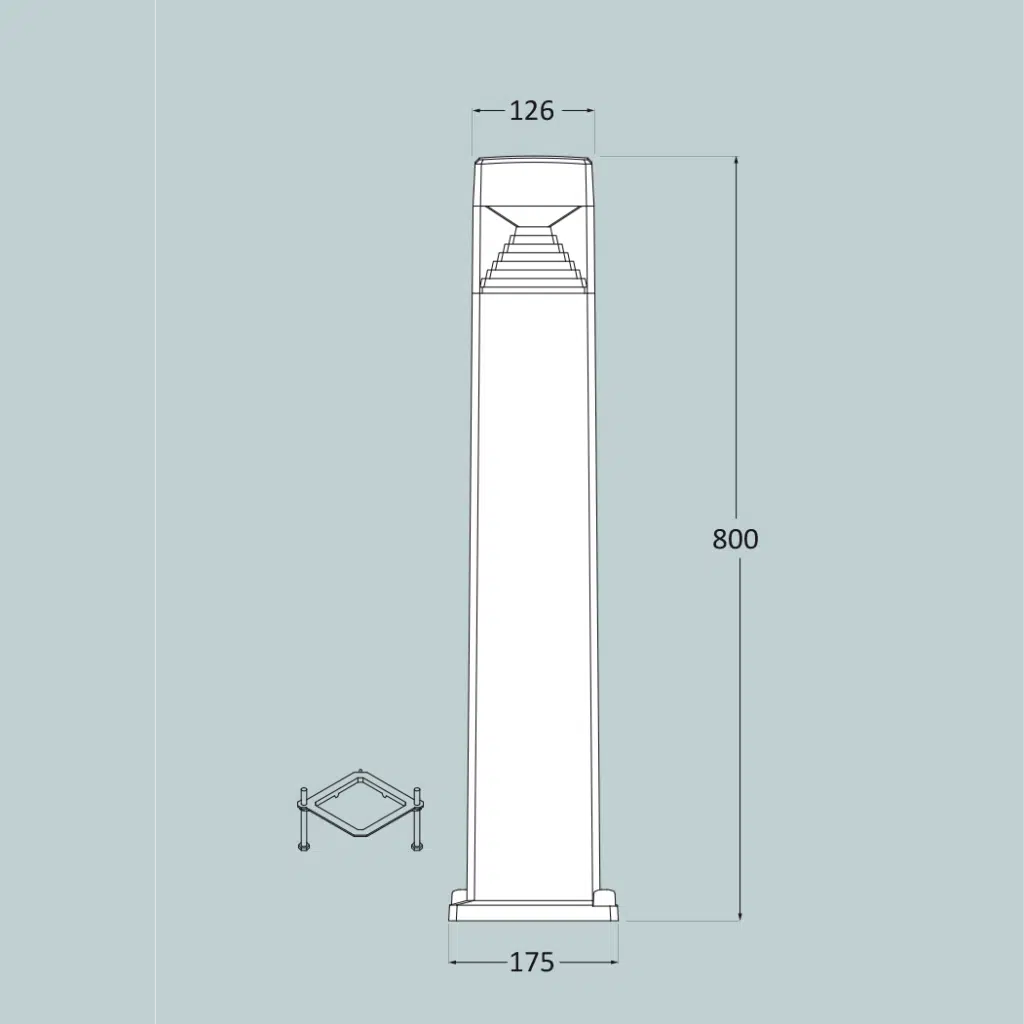 Ester 800 Modern Bollard - Fumagalli