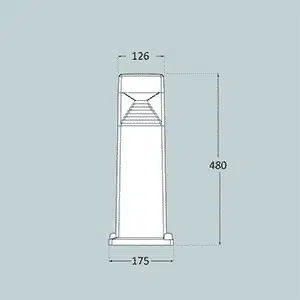 Ester 480 Modern Bollard - Fumagalli