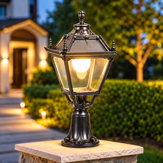 Tobia Square Standing Lantern GAte Light (Made in Italy)