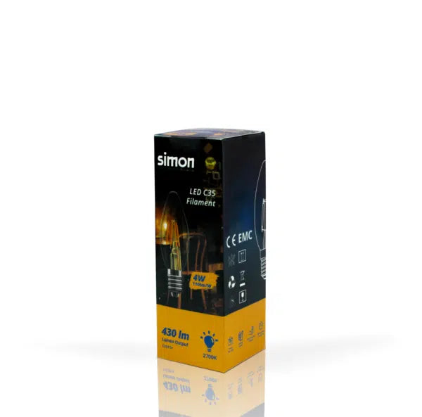 LED C35 Filament Bulb 4W (Champaign Glass Color)