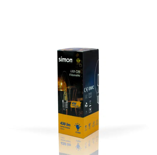 LED C35 Filament Bulb 4W (Champaign Glass Color)