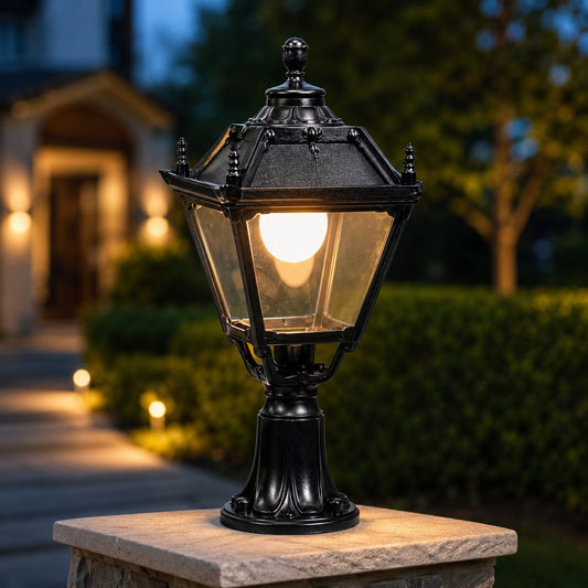 Tobia Square Standing Lantern GAte Light (Made in Italy)