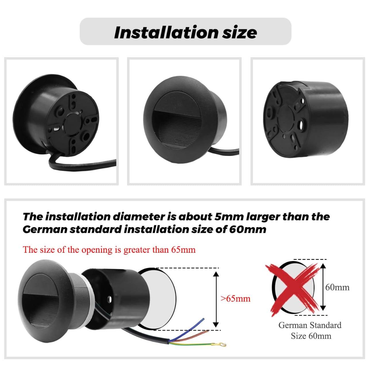 Round Recessed Water Proof LED Step Light IP65