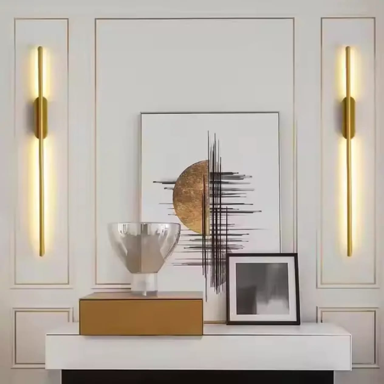 Modern Long Gold Stick LED Wall Light (60cm)