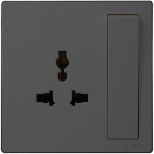 Simon 1Gang Multi-plug International Socket with Switch