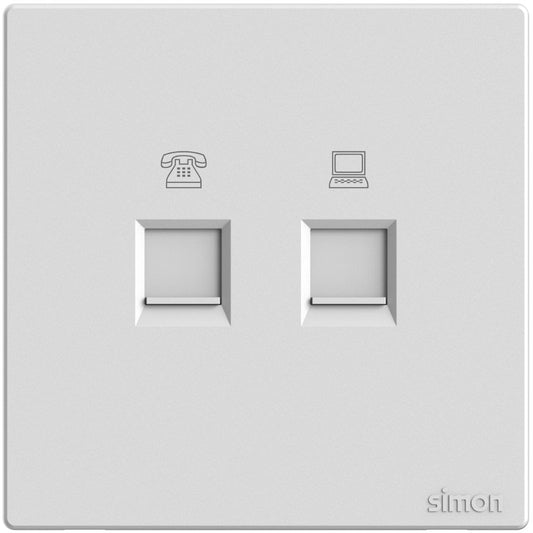 Telephone & Data Outlet Cat6 - White