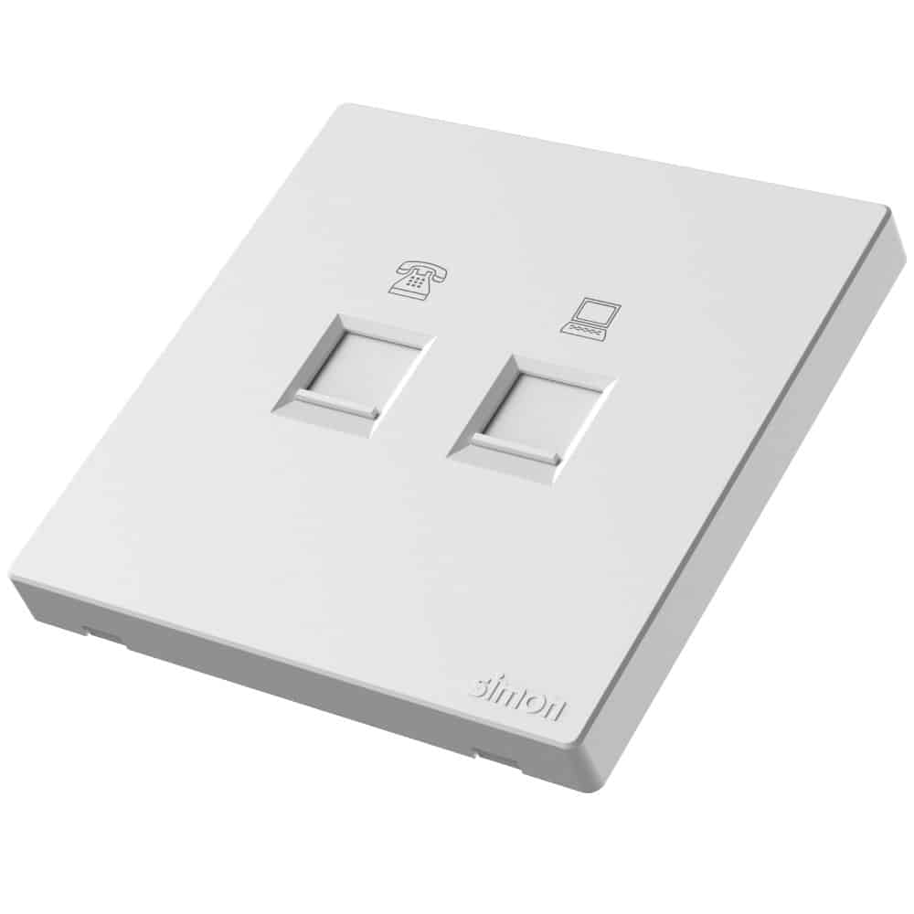 Telephone & Data Outlet Cat6 - White