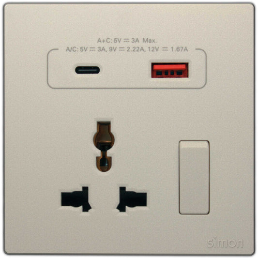 Simon Multi Socket with USB Charger