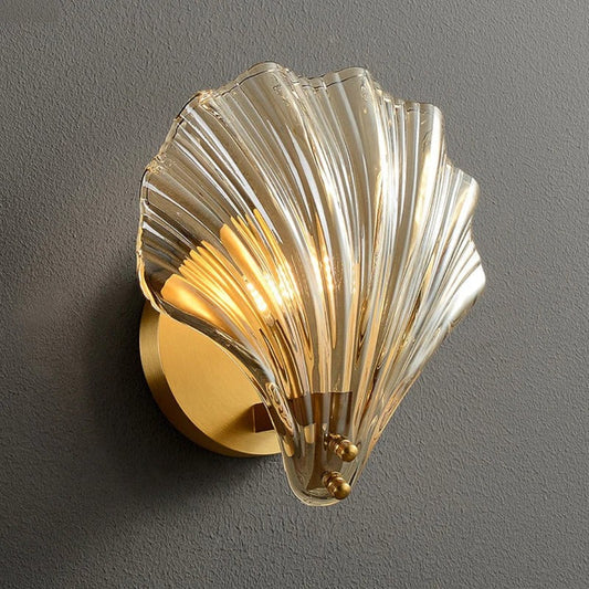 Creative Sea Shell Shaped Glass Wall Lamp