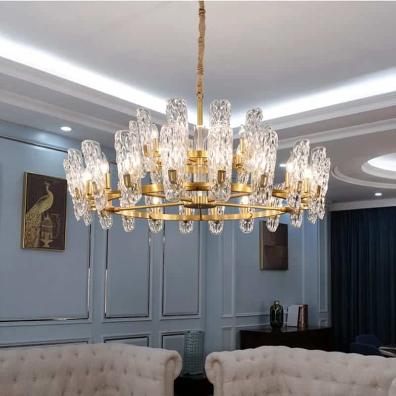 Modern Luxury Water Pattern Glass Chandelier (1200mm)