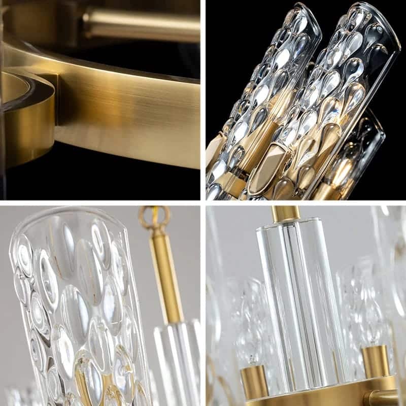 Modern Luxury Water Pattern Glass Chandelier (1200mm)