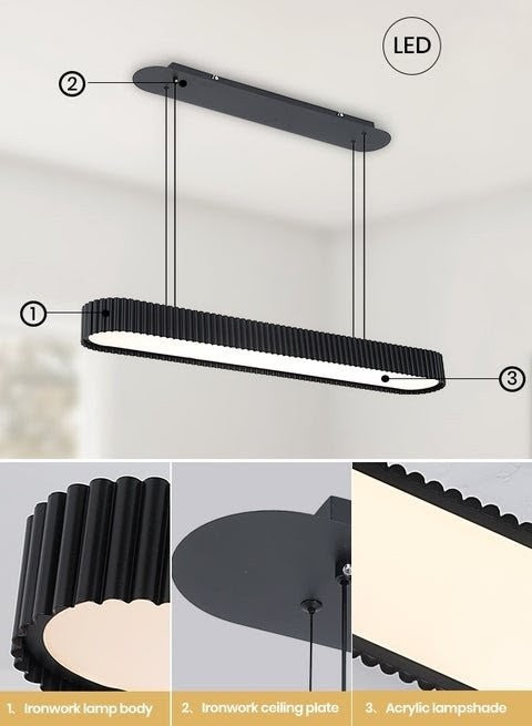 Modern Oval LED Hanging Light (9001BH)