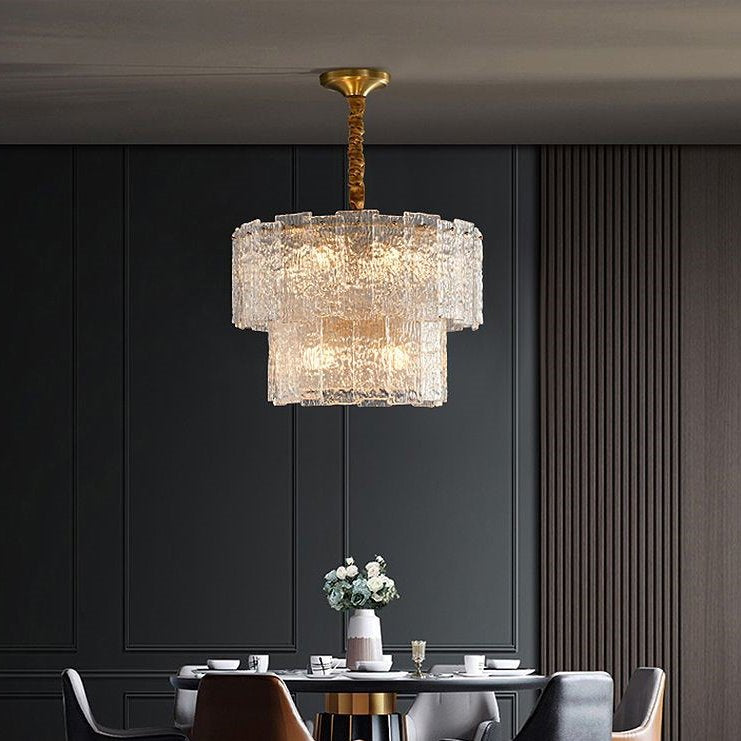 Modern Luxury French Glass Round Chandelier (600mm Diameter)