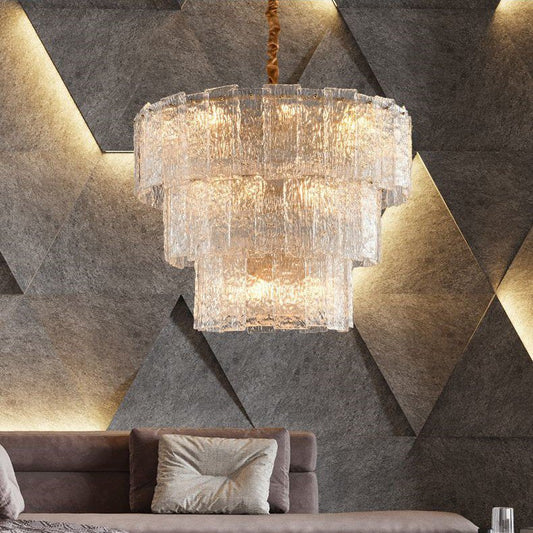 Modern Luxury French Glass Round Chandelier (800mm Diameter)