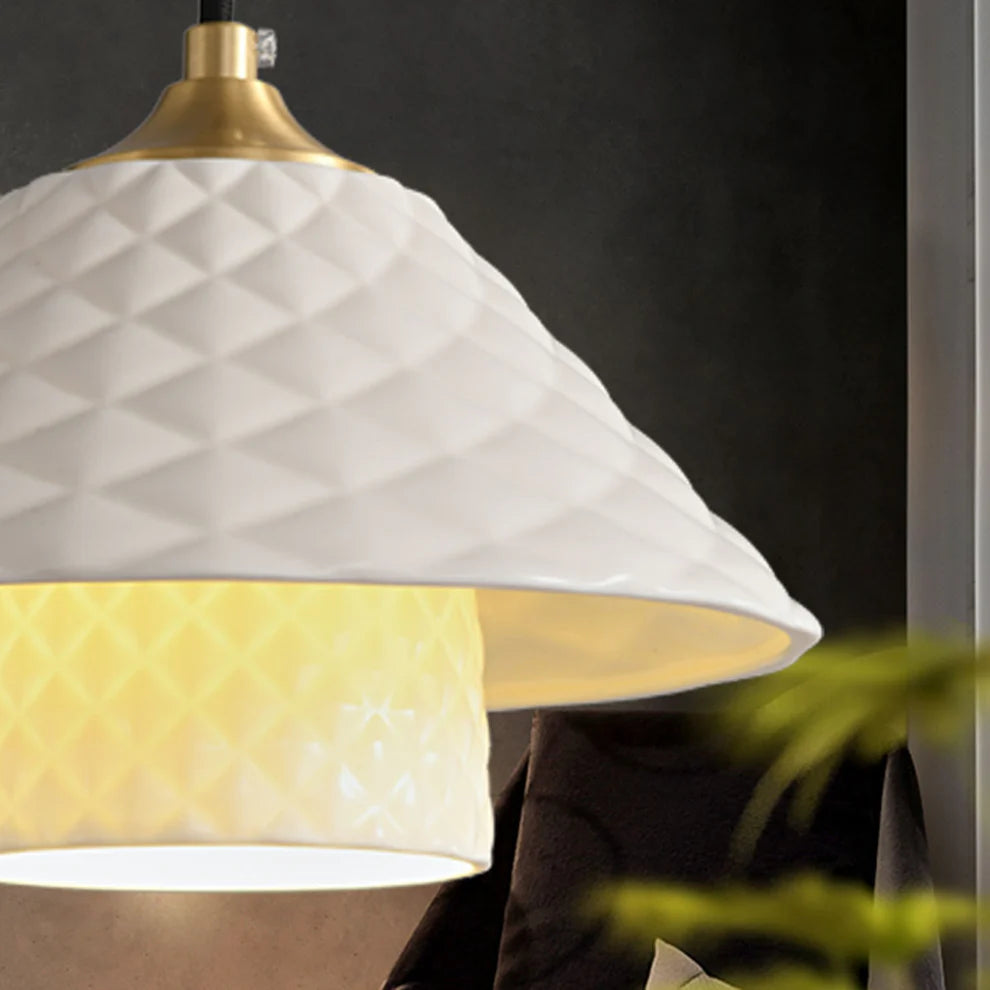 Modern Luxury Ceramic Lampshade Hanging Light