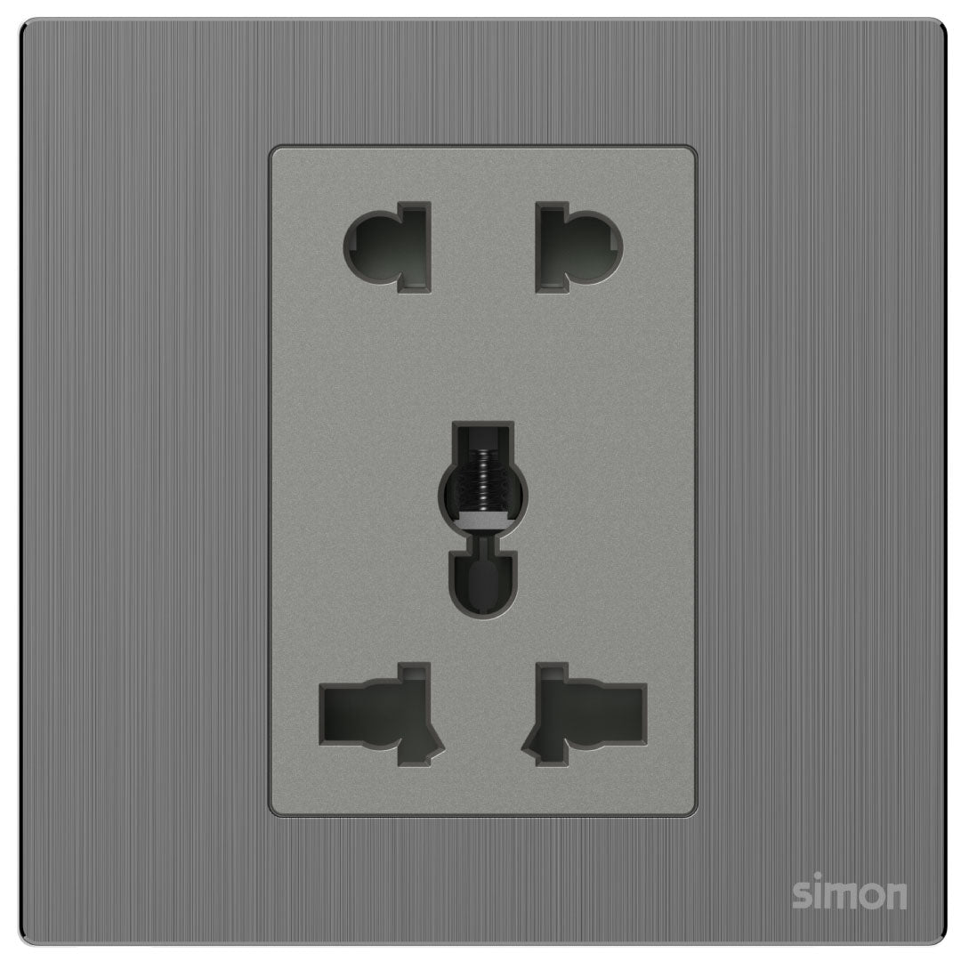 Simon 2Pin and International Socket M7-Metal