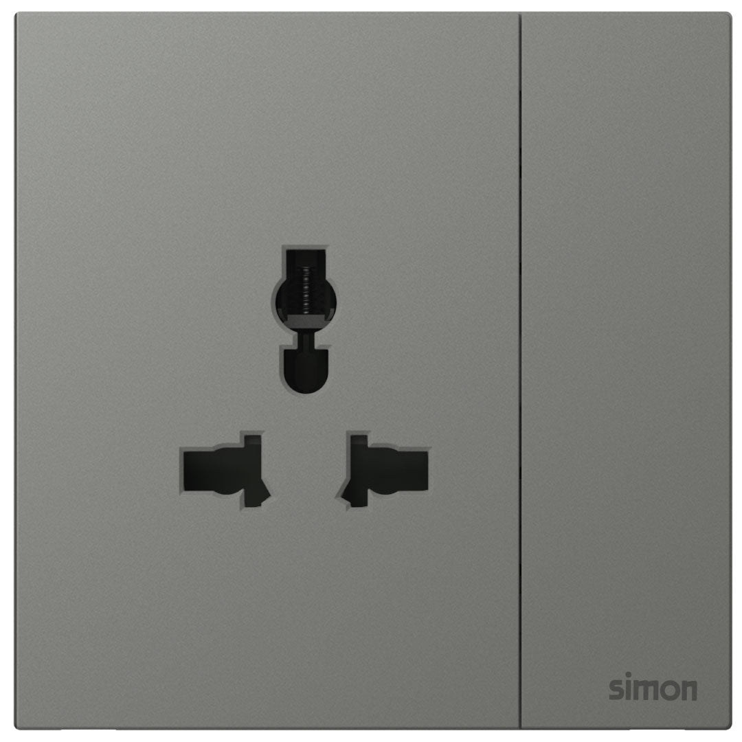 Simon1G International Switched Socket M7-Grey
