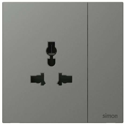 Simon1G International Switched Socket M7-Grey