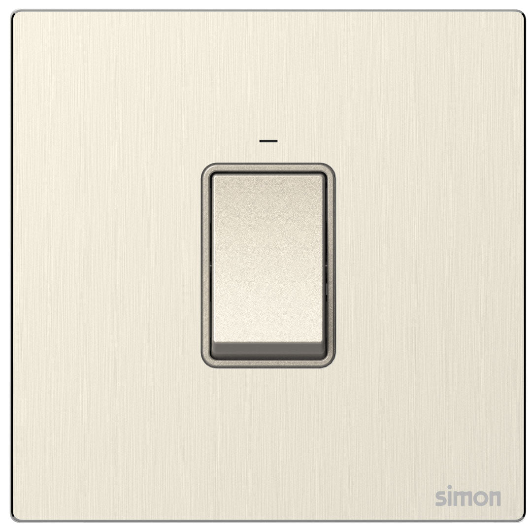 Simon 45A Double Pole Switch with LED M7-Metal Series