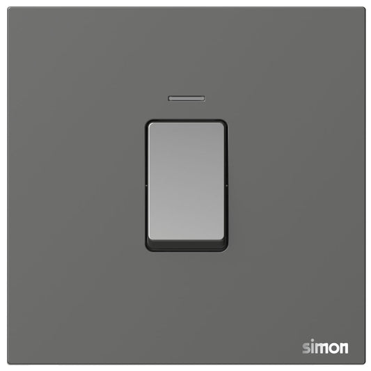Simon 45A Double Pole Switch with LED M7-Grey