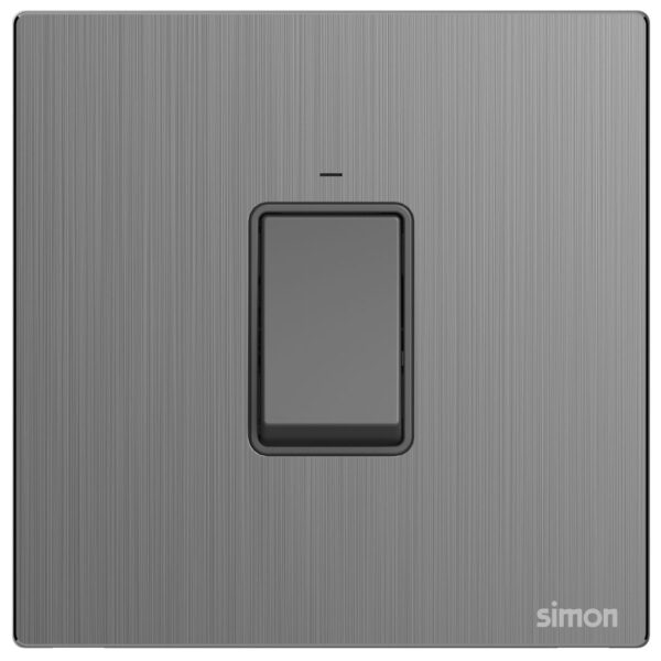 Simon 45A Double Pole Switch with LED M7-Metal