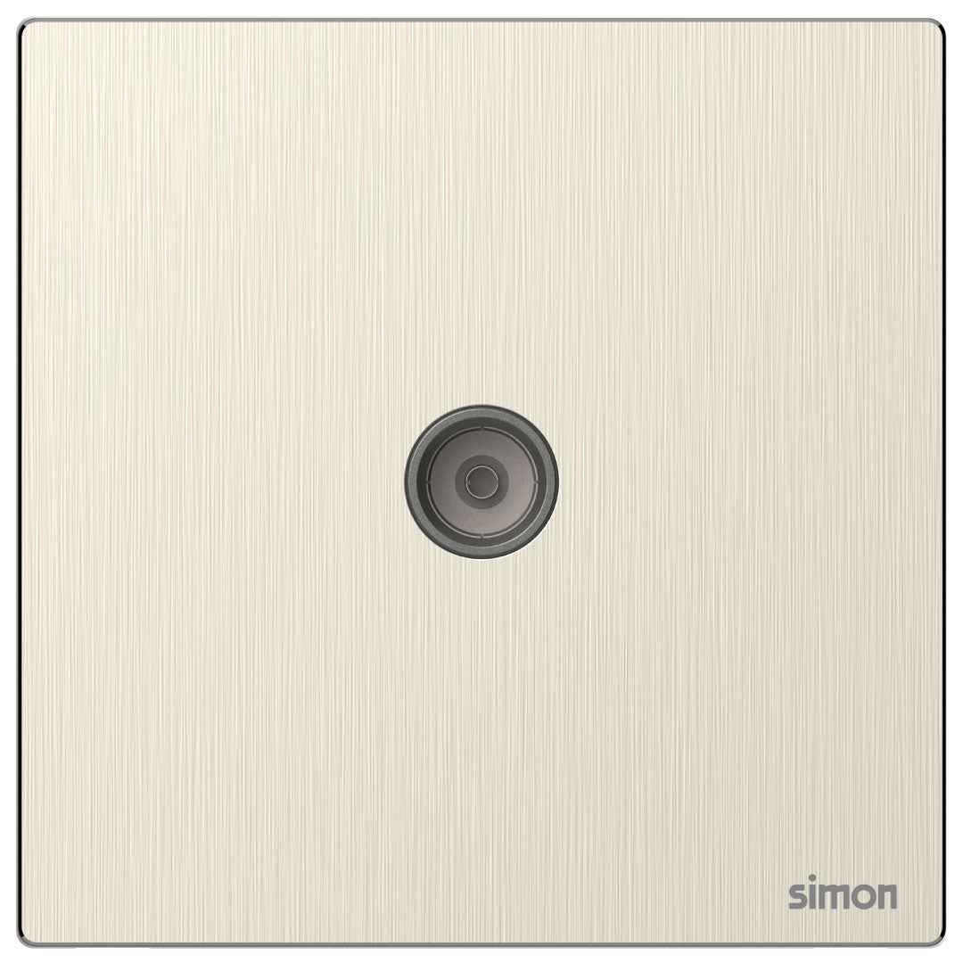 Simon 1G TV Outlet M7-Metal Series