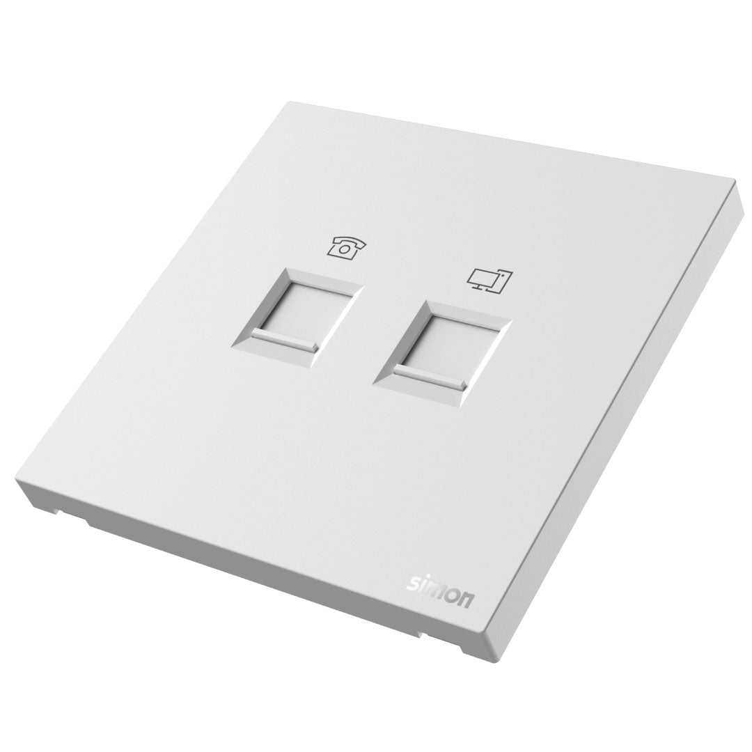 Simon Telephone & Data Outlet Cat6 M7 Air Series-White