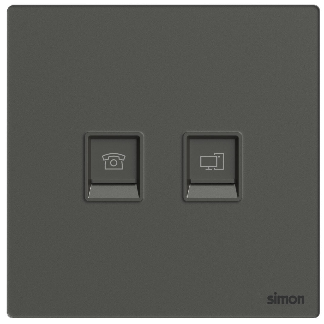 Simon Telephone & Data Outlet Cat6 M7-Gem Series