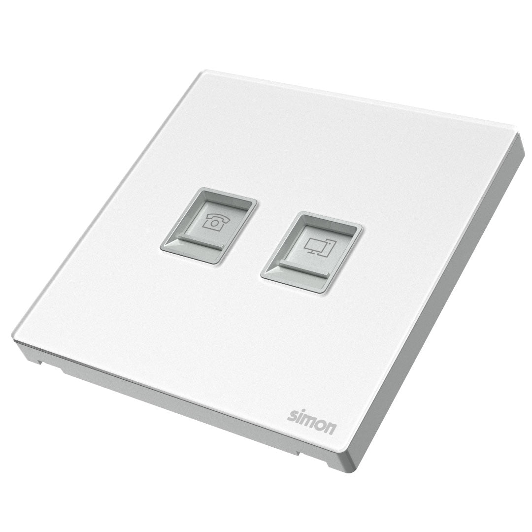 Simon Telephone & Data Outlet Cat6 M7-Gem Series