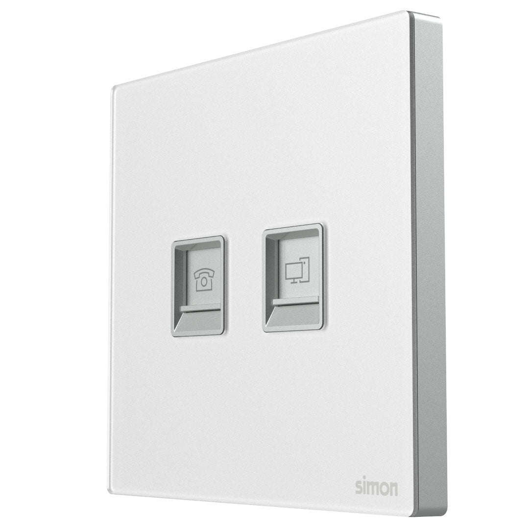 Simon Telephone & Data Outlet Cat6 M7-Gem Series
