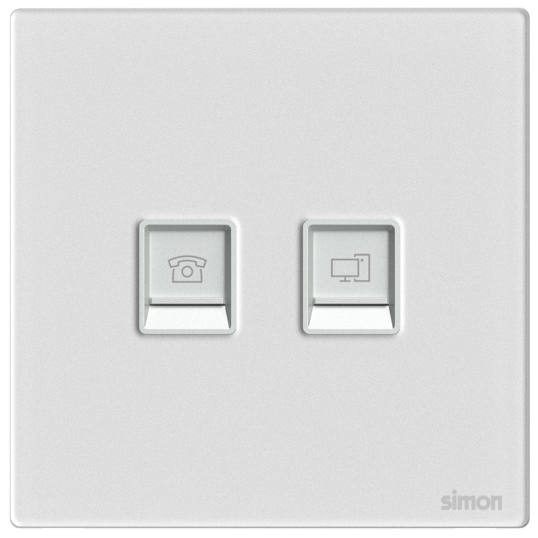 Simon Telephone & Data Outlet Cat6 M7-Gem Series
