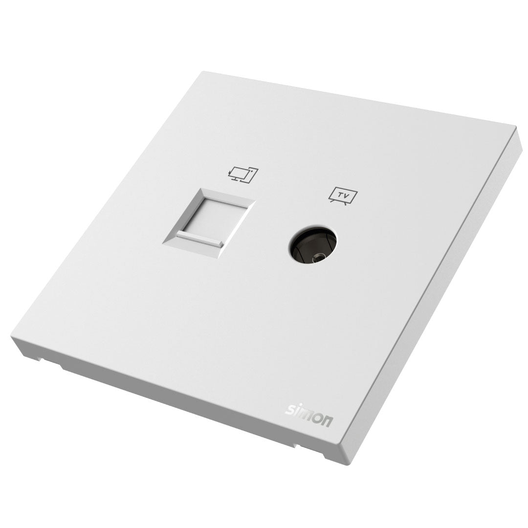 Simon TV & Data Outlet Cat6 M7-White