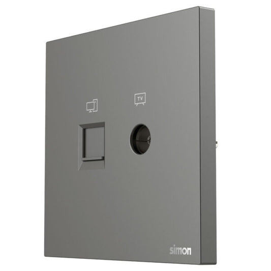 Simon TV & Data Outlet Cat6 M7-Grey