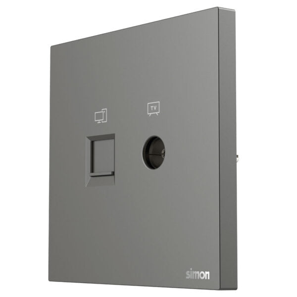 Simon TV & Data Outlet Cat6 M7 Air Series-Grey