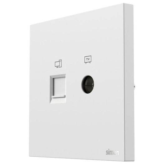 Simon TV & Data Outlet Cat6 M7 Air Series-White