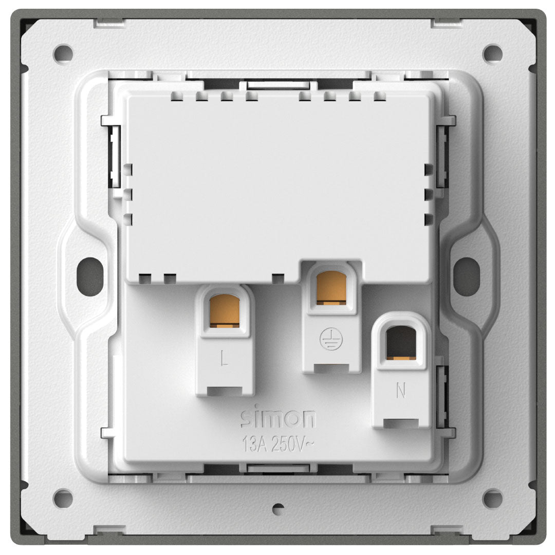 Simon Multi Socket Switched with USB A+C Chargers M7-Grey
